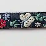 飾り：蝶と花黒